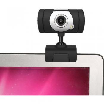 Cámara Digital USB 720p Panorámica, Micrófono y LED Nocturno