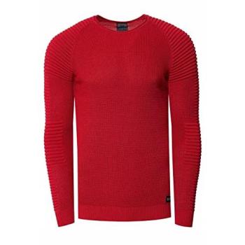 Herren Feinstrickpullover RUSTY NEAL, Rundhals, XL, rot
