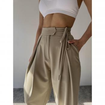 Pantaloni Carmen Verde Oliva Palazzo L