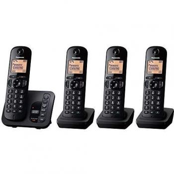 Panasonic KXTGC224EB Quad Handset Digital Cordless Phone