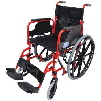 Aidapt Red Deluxe Self Propelled Steel Wheelchair