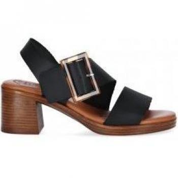 Chika10 Sandalias de Tacón Negras para Mujer GOTICA 08