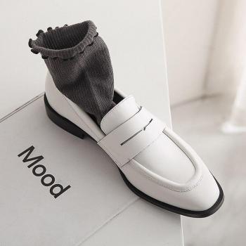 Gemischt farbige flache Leder Oxford-Schuhe für Frauen