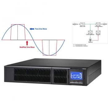 Ups 3 kva tower/rack online series 9*iec+rs232+epo lcd csb adj