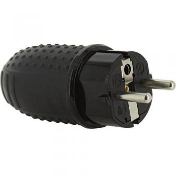 Fiche étanche 2P+T 16 A caoutchouc IP44 Dhome