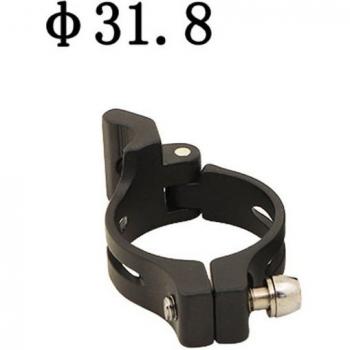 Banda Desviador Delantero Aluminio Negro Braze‑On 31,8/34,9 mm