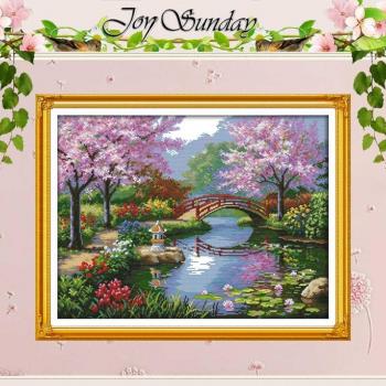 Scenic Park Patterns Cross Stitch Needlework Set