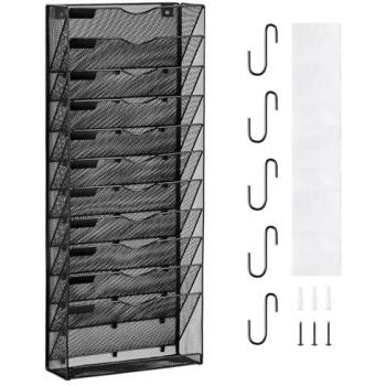 Support Muraux Fichiers à 12 Étages VEVOR – Poche en Maille Monobloc