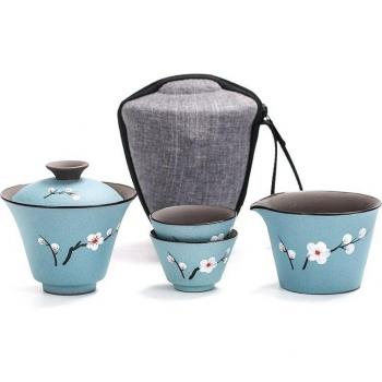 Tasse à thé peinte à la main, fleurs de cerisier, style japonais