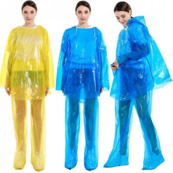 Hooded Disposable Raincoat for Adults S55