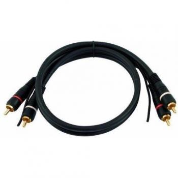 Cable RCA 0,6 m con tierra incluida 2×2