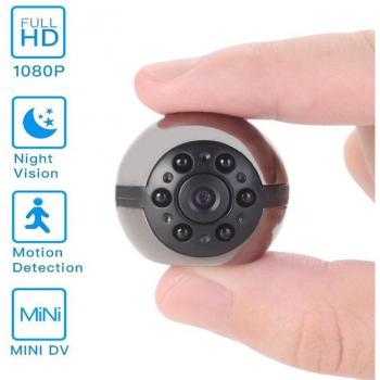Minicámara de vigilancia 1080P con visión nocturna y detección de movimiento