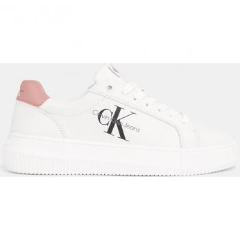 Calvin Klein Women's White Leather Sneakers Size 8 US