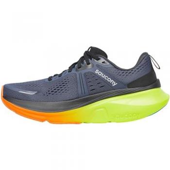 Scarpe da Corsa Saucony Guide 18: Blu Pallido con Tocco Neon Giallo – 45
