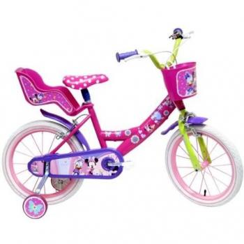 Bicicletta con rotelle Minnie, marca Ludoville, 16 pollici