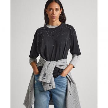 Camiseta Cadence negra para mujer de Pepe Jeans
