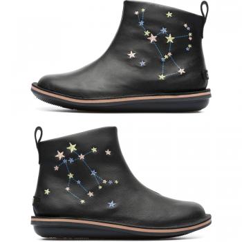 Black Smooth Leather Twin Boots by Campers – 26