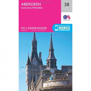 Ordnance Survey Landranger 38 Aberdeen Map, Pink