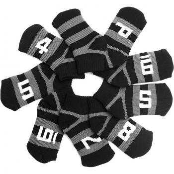 9-Piece Golf Iron Head Covers with Top and Side Numbers