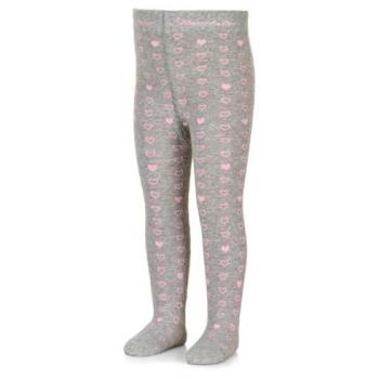 Collants pour enfant Sterntaler coeurs gris clair