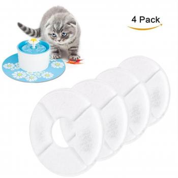 Fontaine à eau silencieuse 2,4L pour animaux avec LED et USB