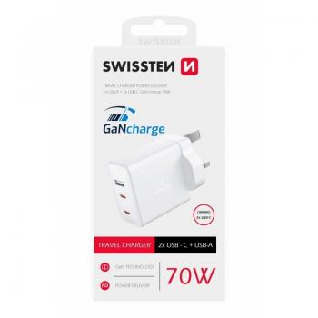 Cargador de viaje ultrarrápido USB C 45W GaN Blanco