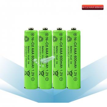 Baterías Kpay recargables AAA 600mAh NI-CD 1.2V para juguetes y cámaras, 3A, 2/4 unidades