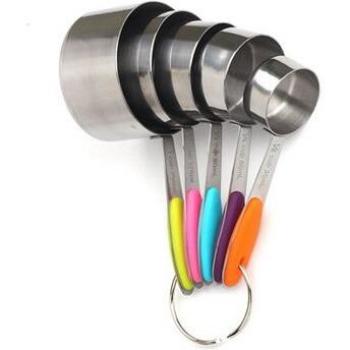 Stainless Steel Kitchen Measuring Set with Silicone Handles
