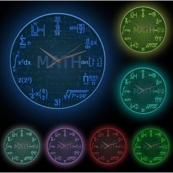 Green Chalkboard Math Formulas Wall Clock Hanging Wall Watch Back To School Science Mathematics Art Wall Decor Math Geek