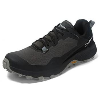Berghaus Revolute Active Men's Walking Shoes, Waterproof, Breathable, Durable, Vibram Rubber Sole, Black/Dark Grey, Size 8.5 UK