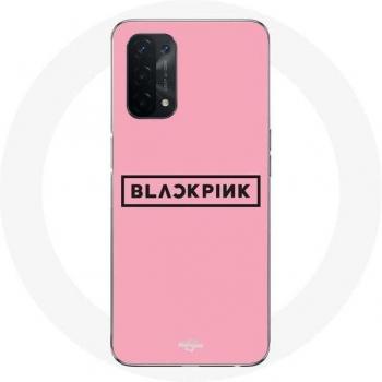 Oppo A74 5G Case with Blackpink Logo and Pink Background