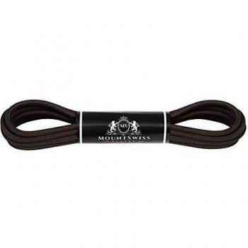 Mount Swiss Elite Water‑Resistant Knöpfschnürsenkel – Dunkelbraun, 2,5 mm