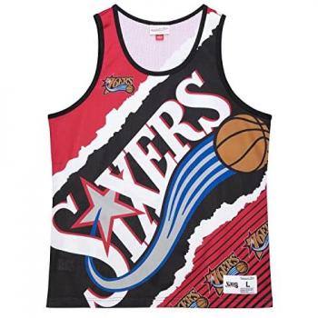 Mitchell & Ness 76ers Multicolor NBA Jumbotron Tank Top – Size L