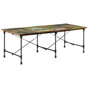 Mesa de Jantar Rústica 220x90 cm em Madeira Maciça