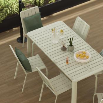 Sage Aluminum Garden Table 110/162x75x82