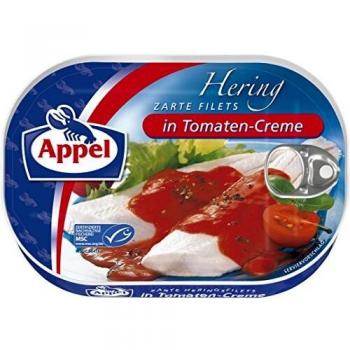 Appel Heringsfilets in Tomatensauce, 10er Pack (10 x 200 g Dose)