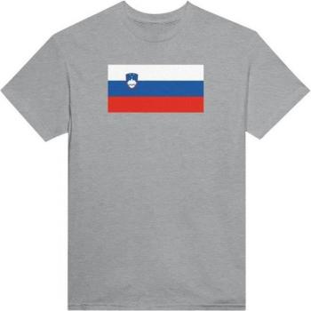 Sporty Slovenian Flag Top – 100% Cotton, Gray
