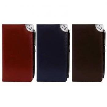 2023 Slim Leather Diary – Assorted Pages & Pen Compartment