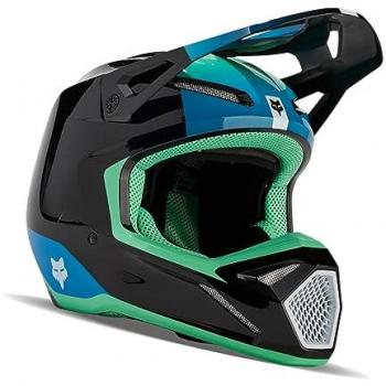 Casco Fox V1 Cross Bambino Nero Blu 47-48cm