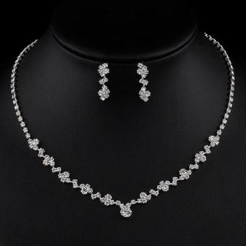Rhinestone Crystal Wedding Jewelry Set for Women