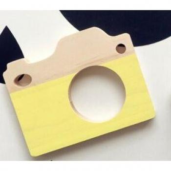 Safe Wooden Camera Decor for Kids