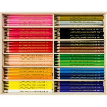 Kit de crayons de couleur « BIG Winner » 96 pièces, coffret en bois