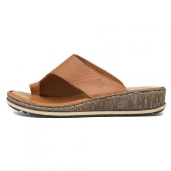 Elissa Suede Toepost Sandal for Women in Tan