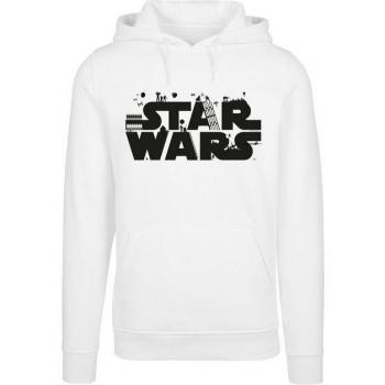 Star Wars F4NT4STIC Slim Fit Kapuzenpullover Herren – Weiß, 65% Baumwolle, 35% Polyester