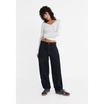 Stradivarius – Jean Large Indigo Noir, Tailles Femmes 42