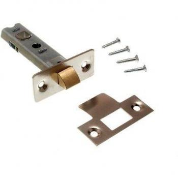 Industrial Grade Tubular Mortice Latch Door Lock Catch 75mm CP with Screws
