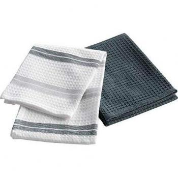 Torchons en coton gris