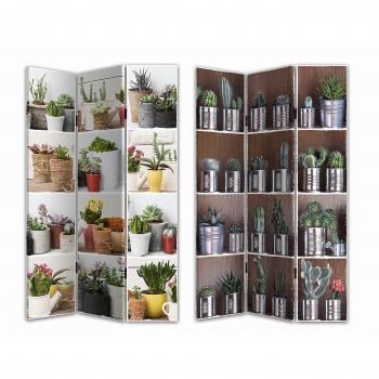 Wandteiliger Kaktusparavent HTI-Line – Spanische Optik