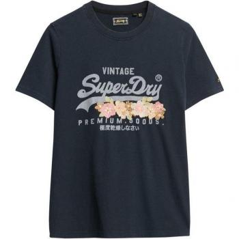 Superdry Eclipse Navy Floral Print T-Shirt