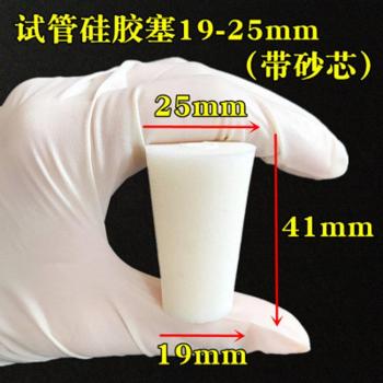 10pcs Sand Core Drilled Silicone Stopper for Test Tubes 25mm/19mm